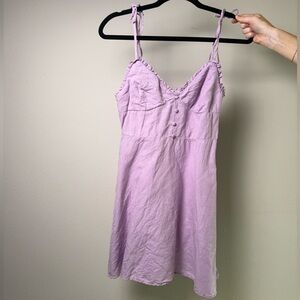 Zara Lilac Linen Dress